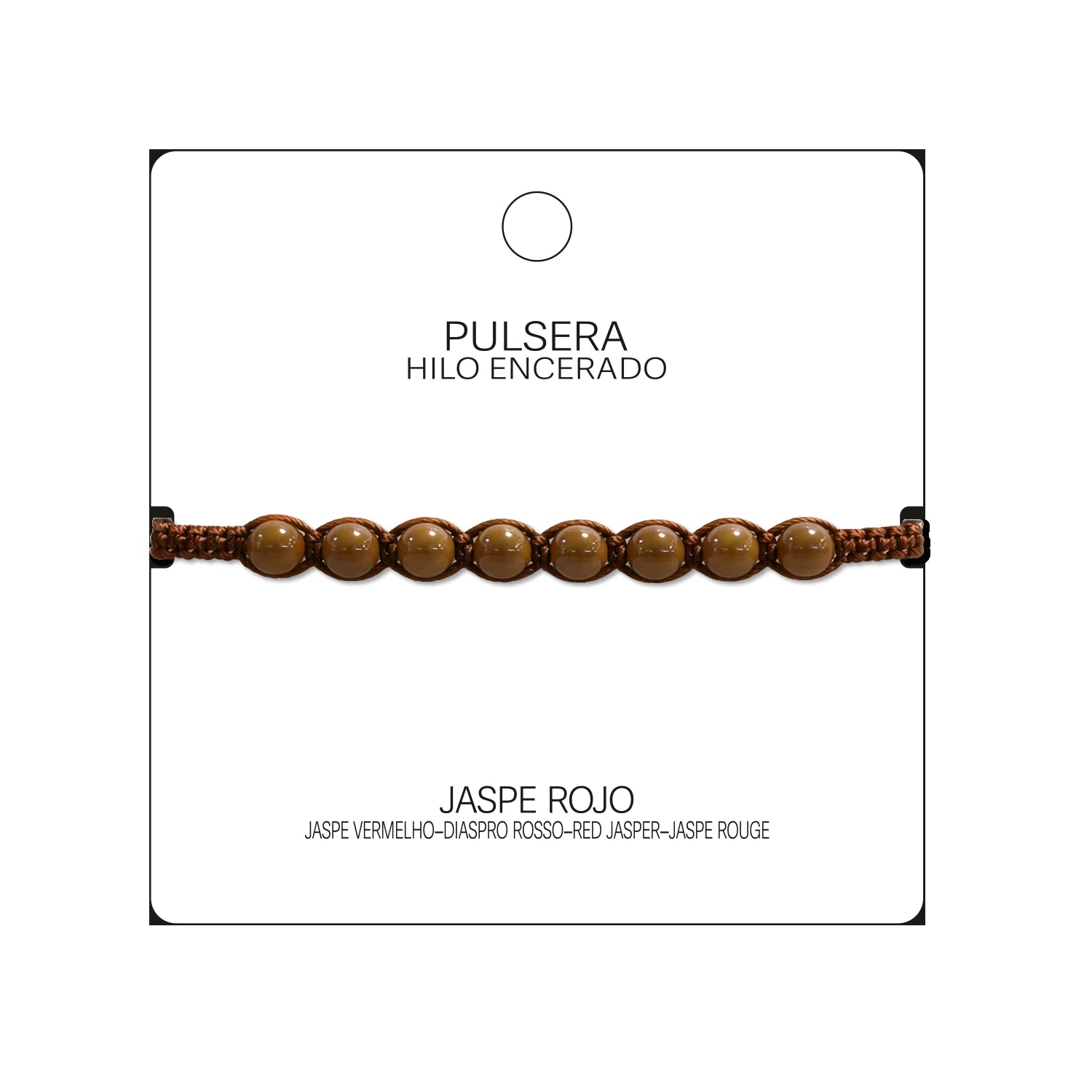 Pulsera de Jaspe Rojo con Cuentas Naturales detalle