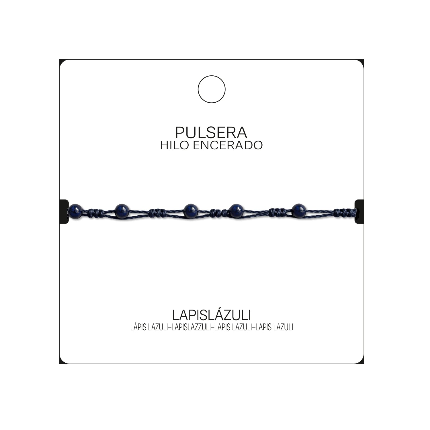 Pulsera de Lapislázuli con Bolitas Minerales detalle