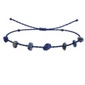 Pulsera de Chips de Piedra Natural con Hilo Encerado - Piedra Natural Lapislázuli - SKU 21354