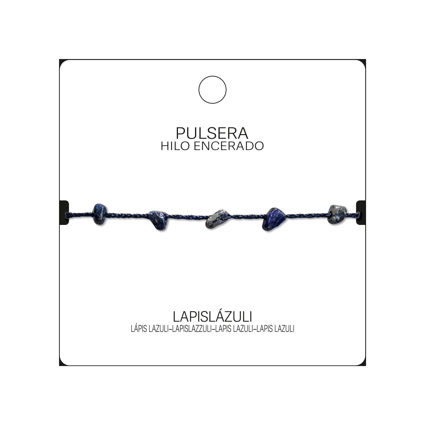 Pulsera de Lapislázuli con Chips de Piedra detalle
