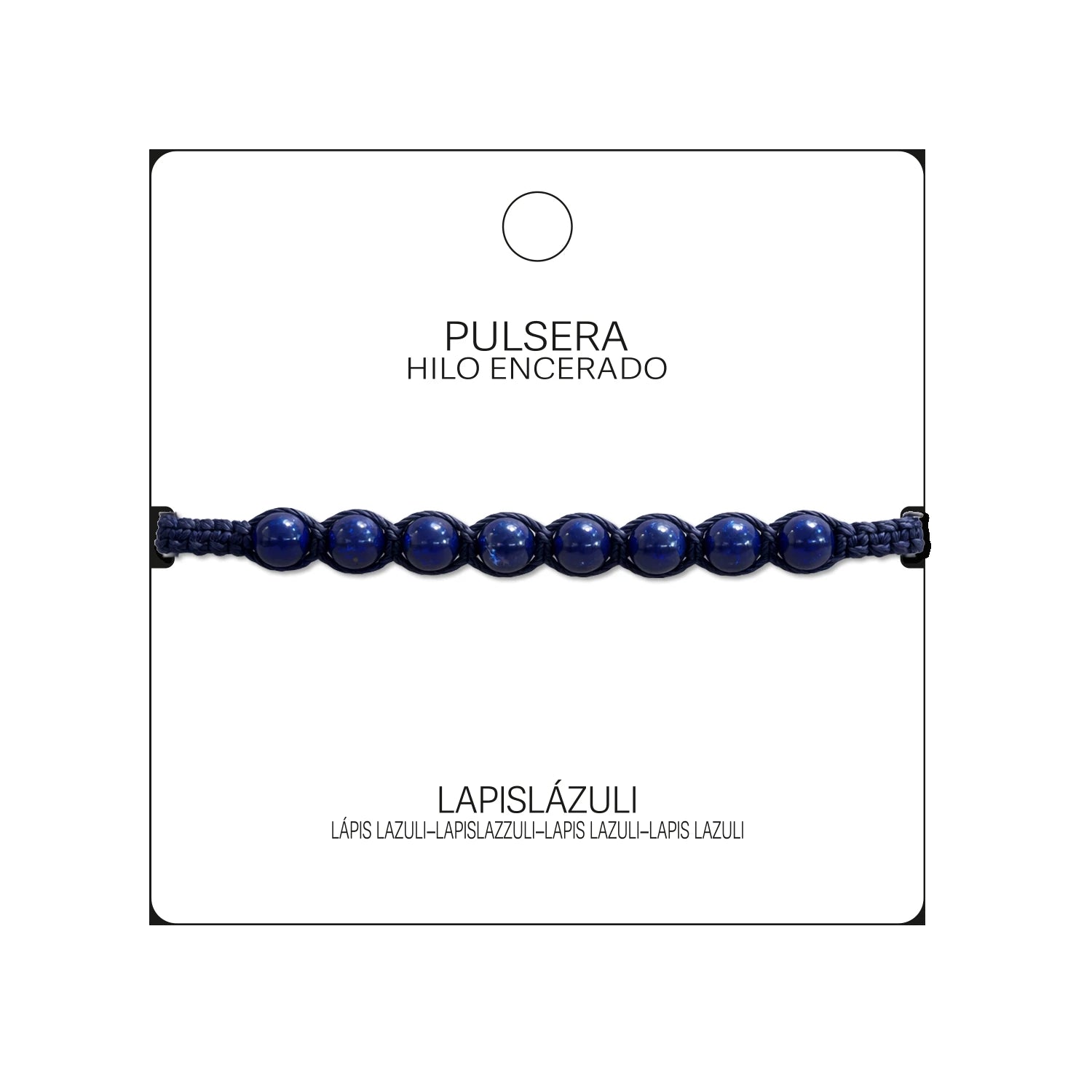 Pulsera de Lapislázuli con Cuentas Naturales detalle