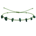 Pulsera de Chips de Piedra Natural con Hilo Encerado - Piedra Natural Malaquita - SKU 21353