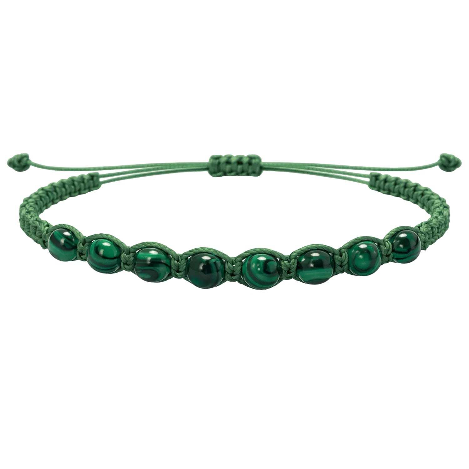 Pulsera de Malaquita con Cuentas Naturales