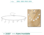 Pulsera Mapa de 7 Islas Canarias con Nombres Acero Plateado acabado