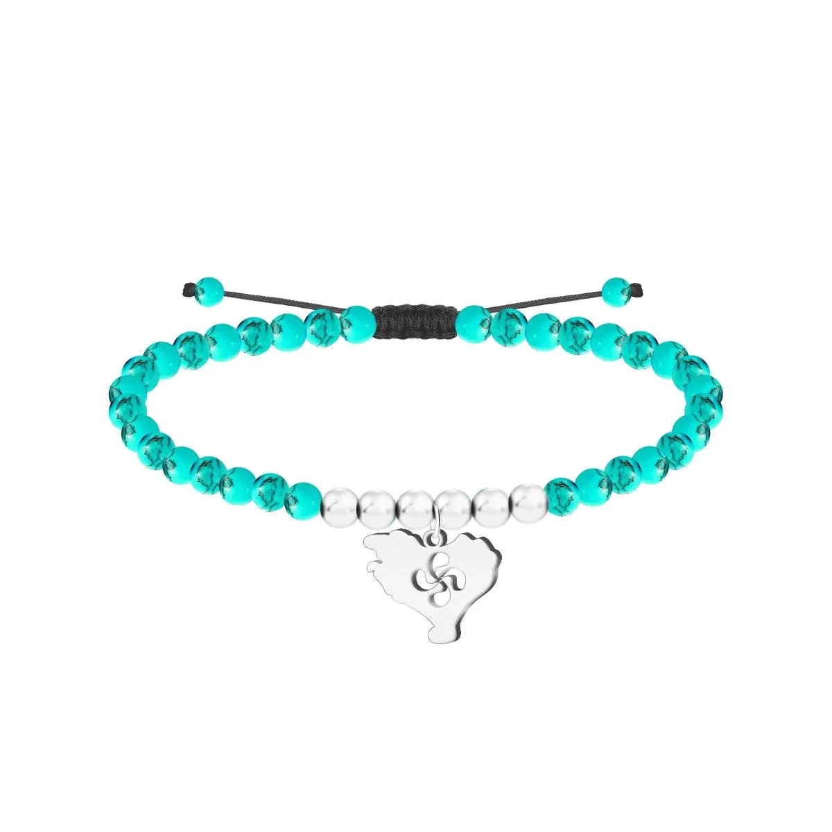 Pulsera Mapa Euskal Turquesa Plateado