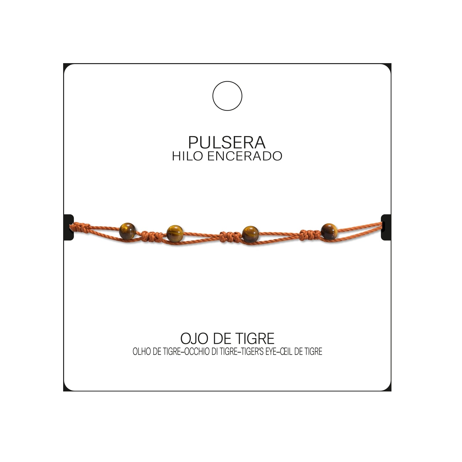 Pulsera de Ojo de Tigre con Bolitas Minerales detalle