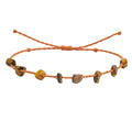Pulsera de Chips de Piedra Natural con Hilo Encerado - Piedra Natural Ojo de Tigre - SKU 21347