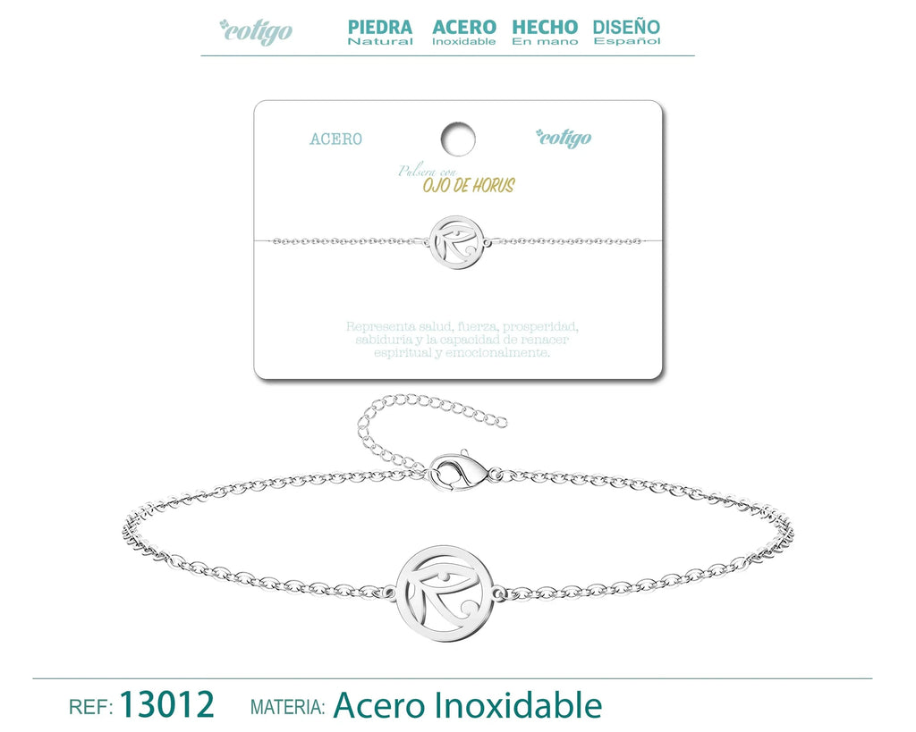 Pulsera Ojo de Horus Acero textura