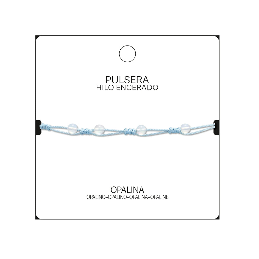 Pulsera de Opalina con Bolitas Minerales detalle