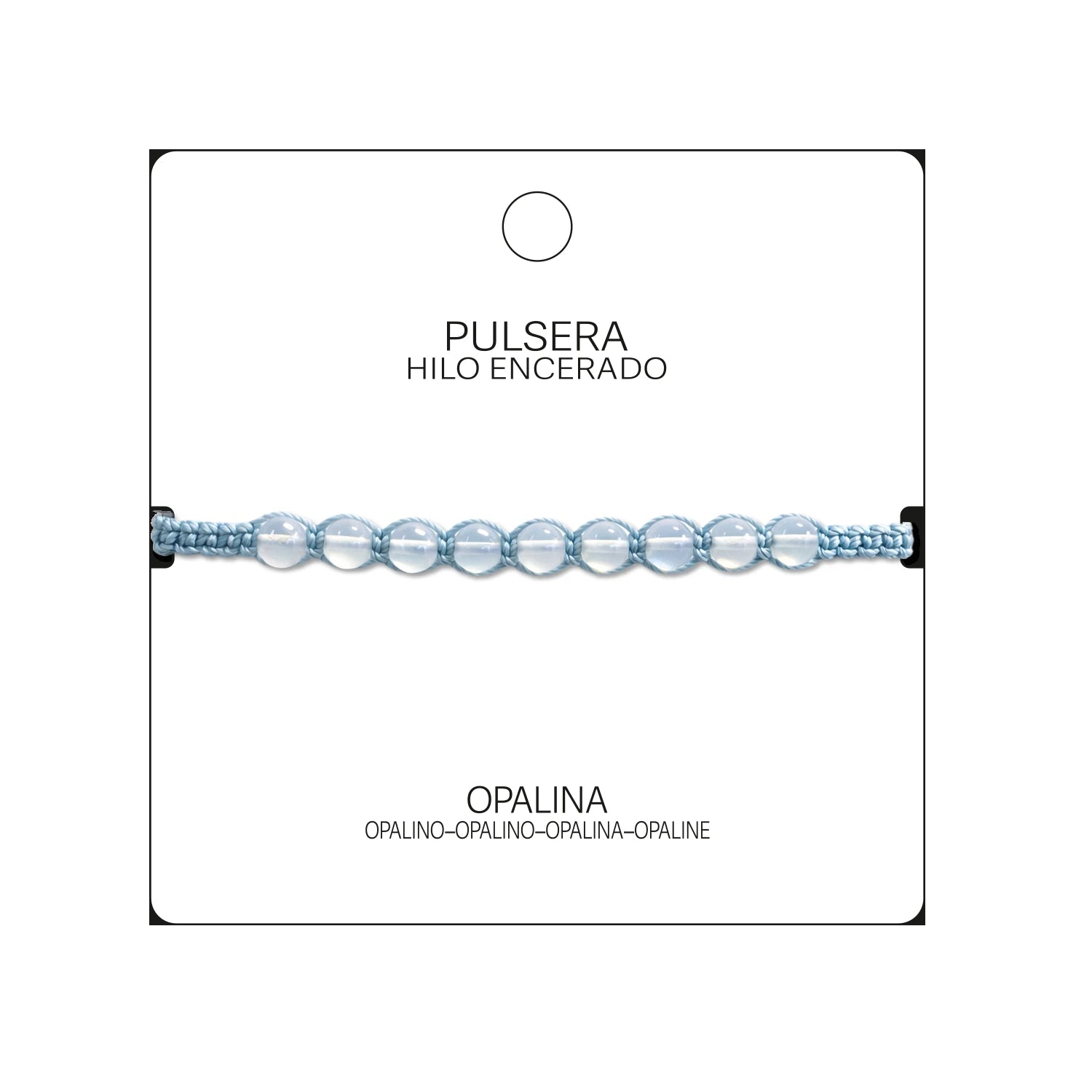 Pulsera de Opalina con Cuentas Naturales detalle