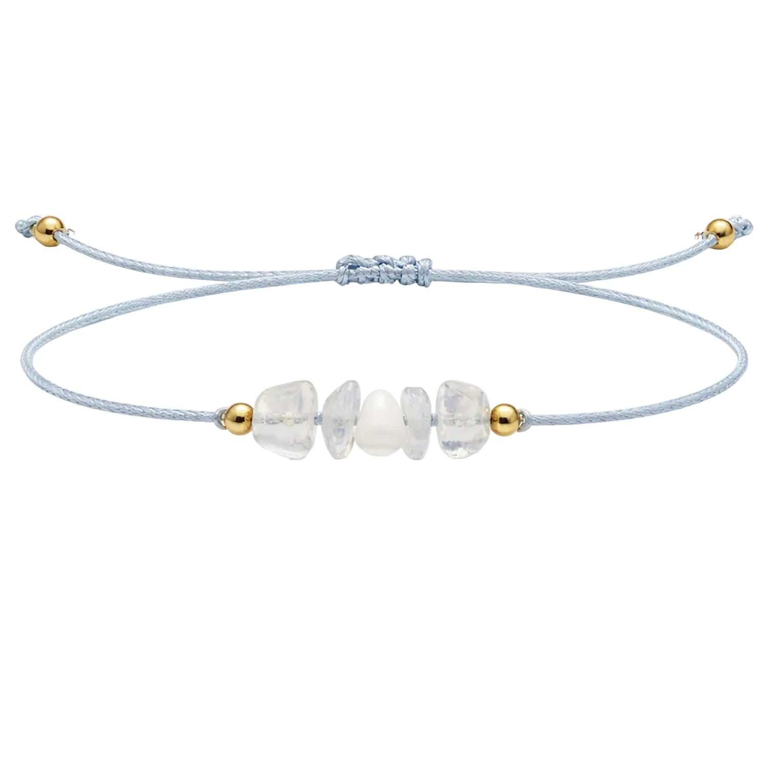 Pulsera de Opalina en Bruto con Hilo Encerado