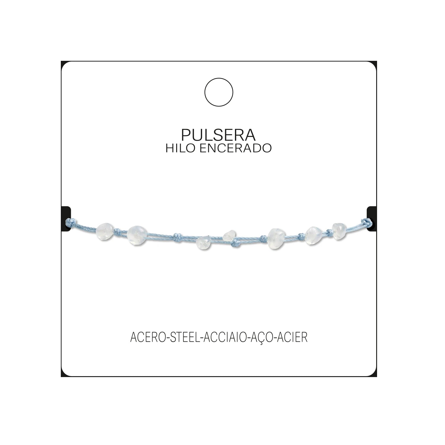 Pulsera de Opalina con Hilo Encerado Irregular detalle