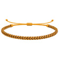 Pulsera Surfista de Hilo Encerado - Marrón Y Oro