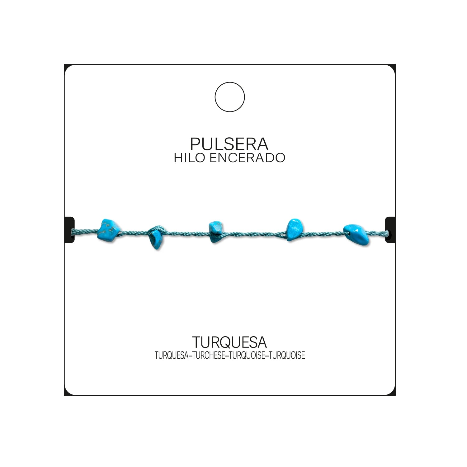 Pulsera de Turquesa con Chips de Piedra detalle