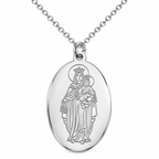 Collar Virgen del Carmen, tono plateado, referencia 25710, vista principal