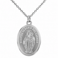 Collar Virgen del Carmen, tono plateado, referencia 25712, vista principal