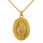 Collar Virgen del Carmen, tono dorado, referencia 25715, vista principal
