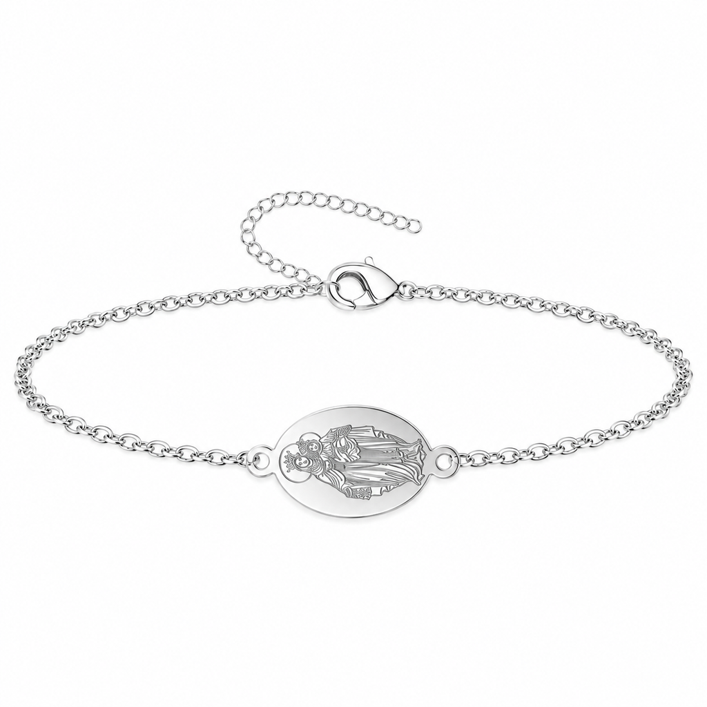 Pulsera Virgen del Carmen, tono plateado, referencia 25718, vista principal