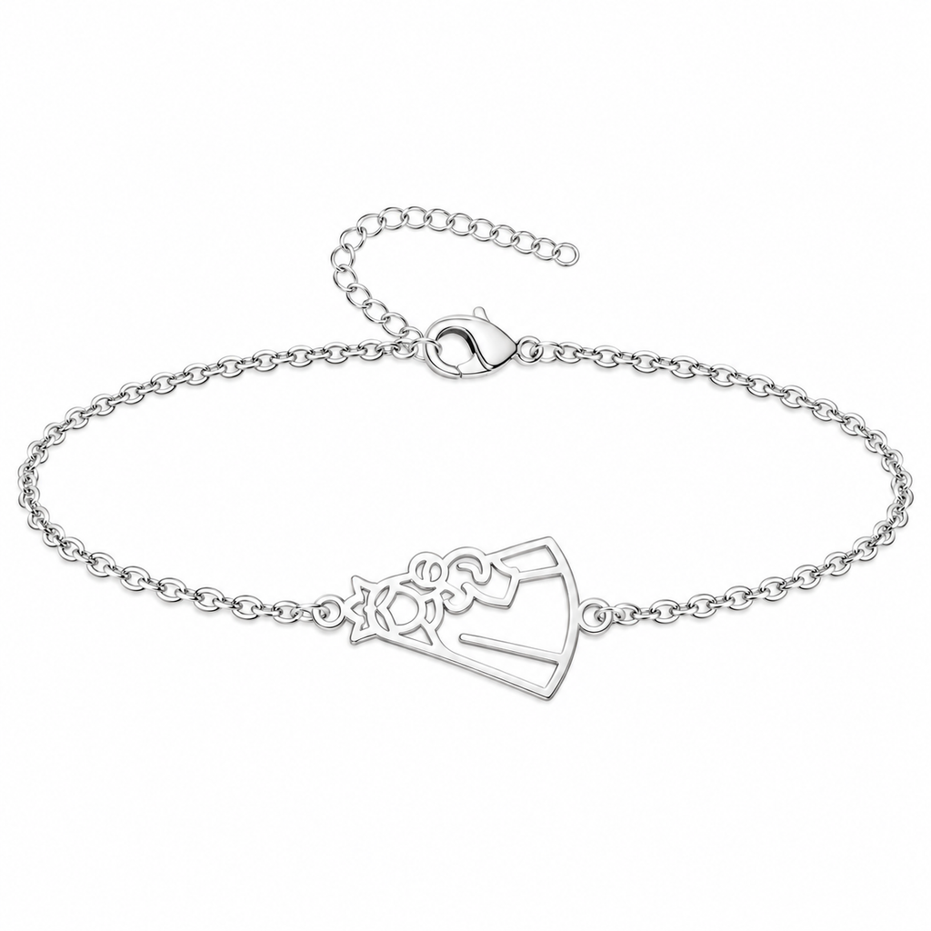 Pulsera Virgen del Carmen, tono plateado, referencia 25722, vista principal