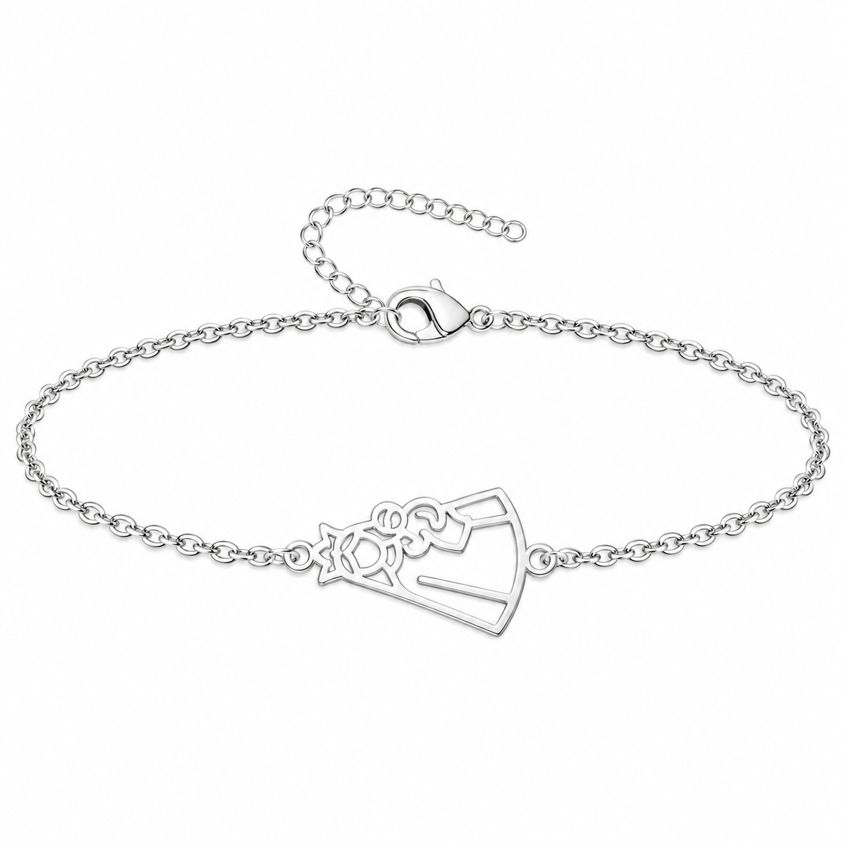 Pulsera Virgen del Carmen, tono plateado, referencia 25722, vista principal