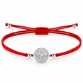 Pulsera Hilo Encerado con Medalla de San Benito Acero Inoxidable cotigo