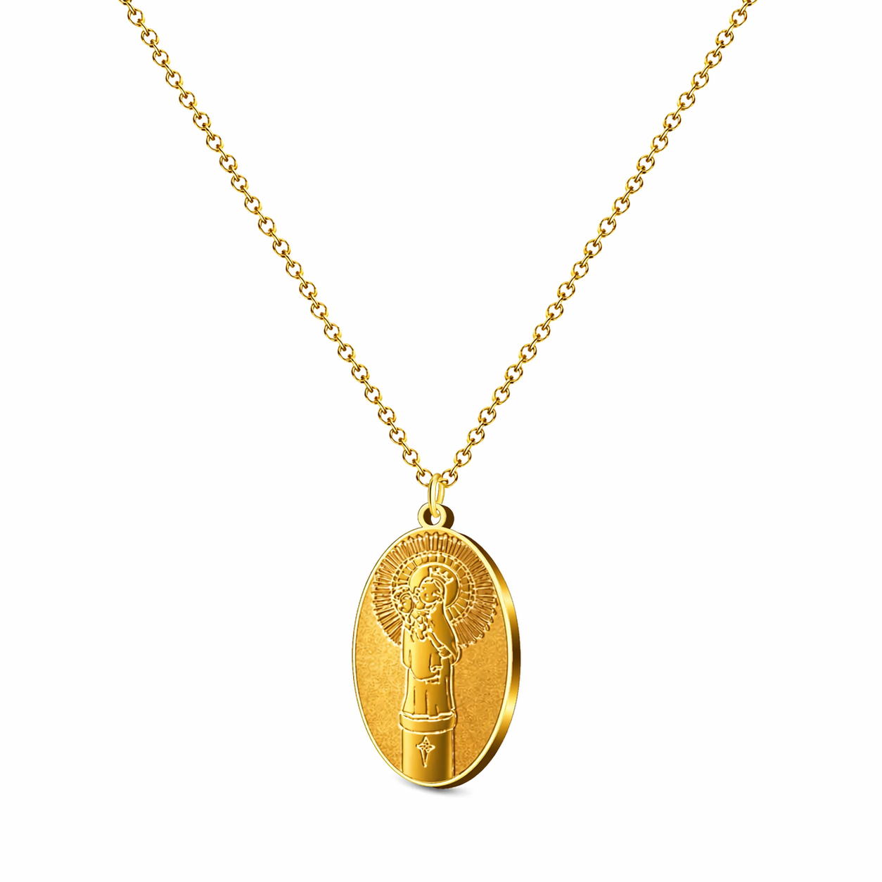 Collar Medalla de Virgen del Pilar cotigo