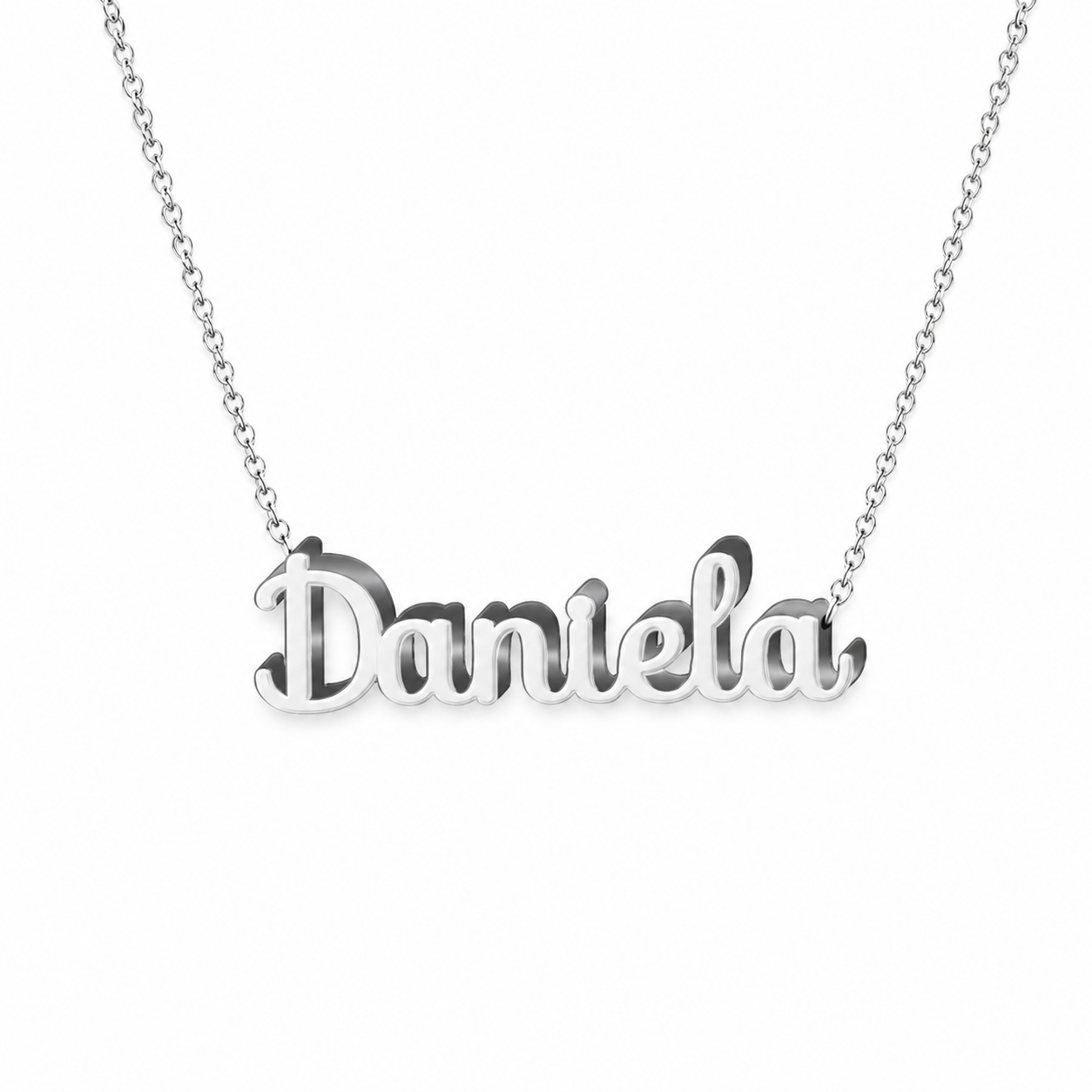 Collar con nombre personalizado Daniela - Plateado - IMAGEN2 V3