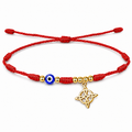 Pulsera 7 nudos con Nudo de Bruja y Ojo Turco en Acero