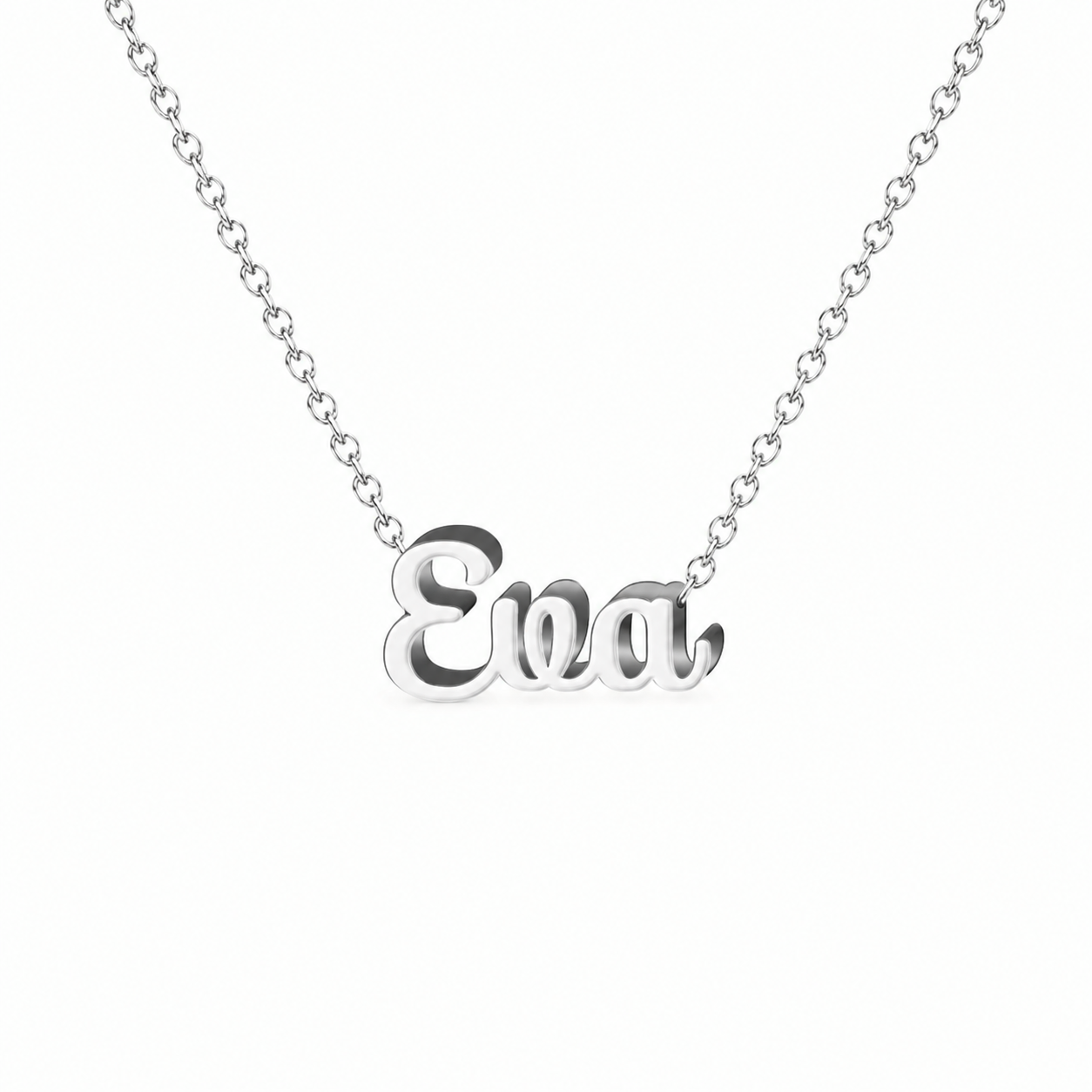 Collar con nombre personalizado Eva - Plateado - IMAGEN2 V3