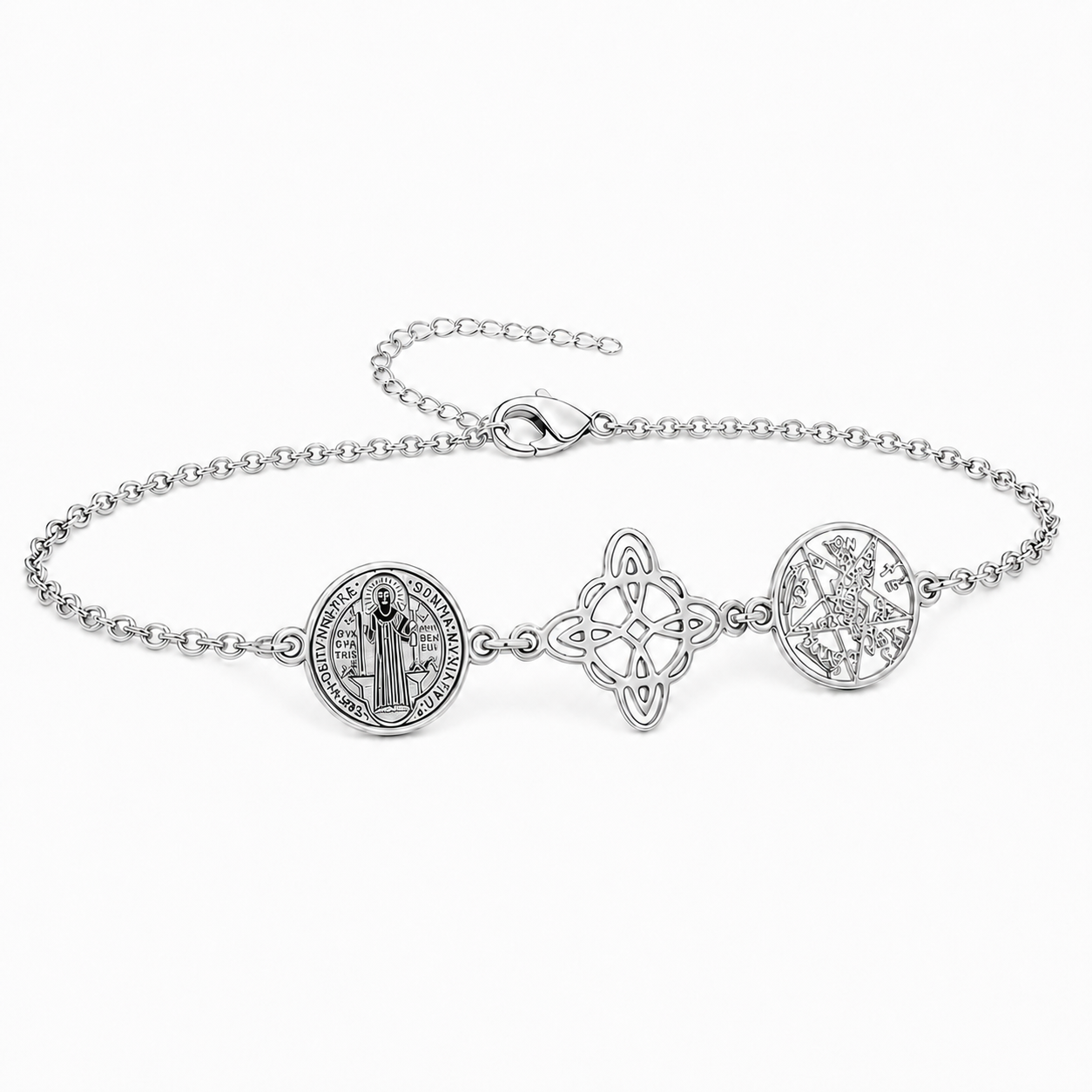 Pulsera Tetragrámaton, Nudo de Bruja y San Benito