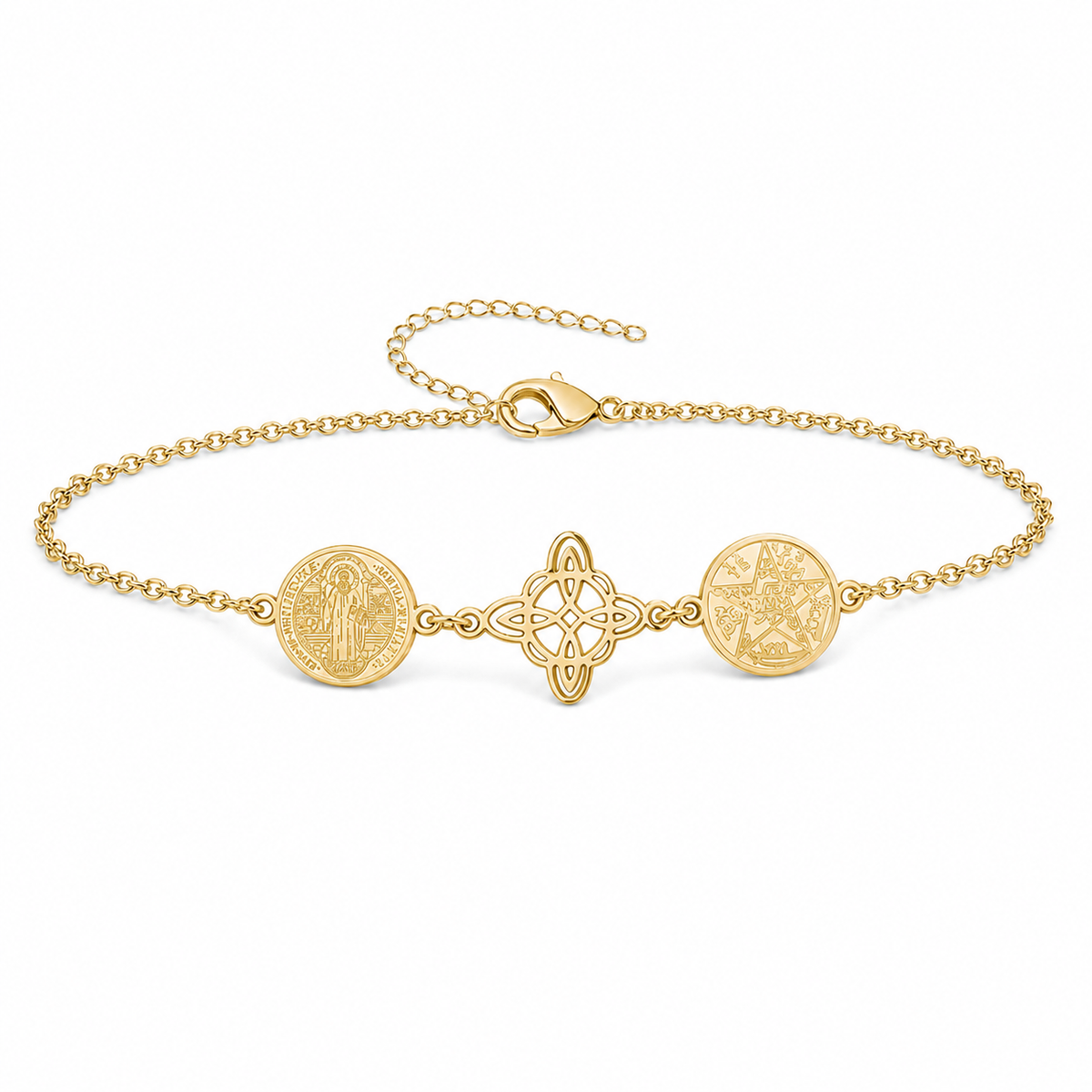Pulsera Tetragrámaton, Nudo de Bruja y San Benito