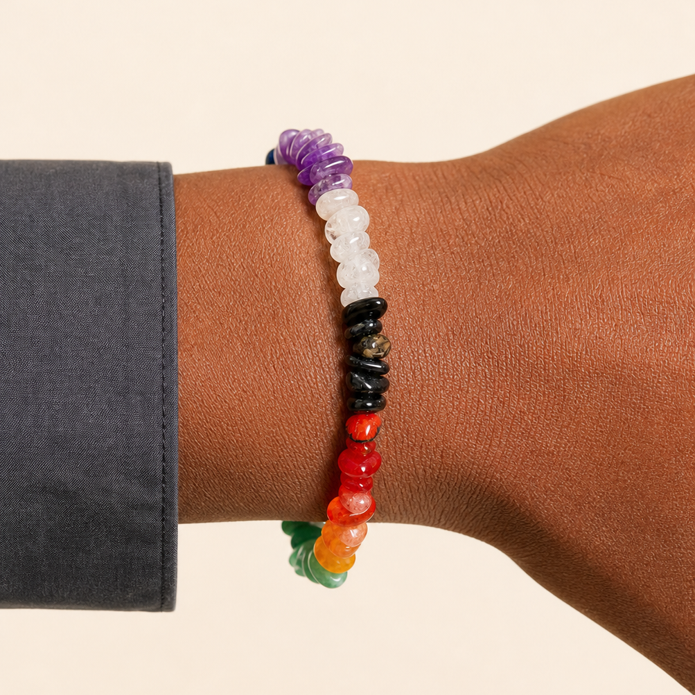 Pulsera Chip de Piedra Natural 7 Chakras