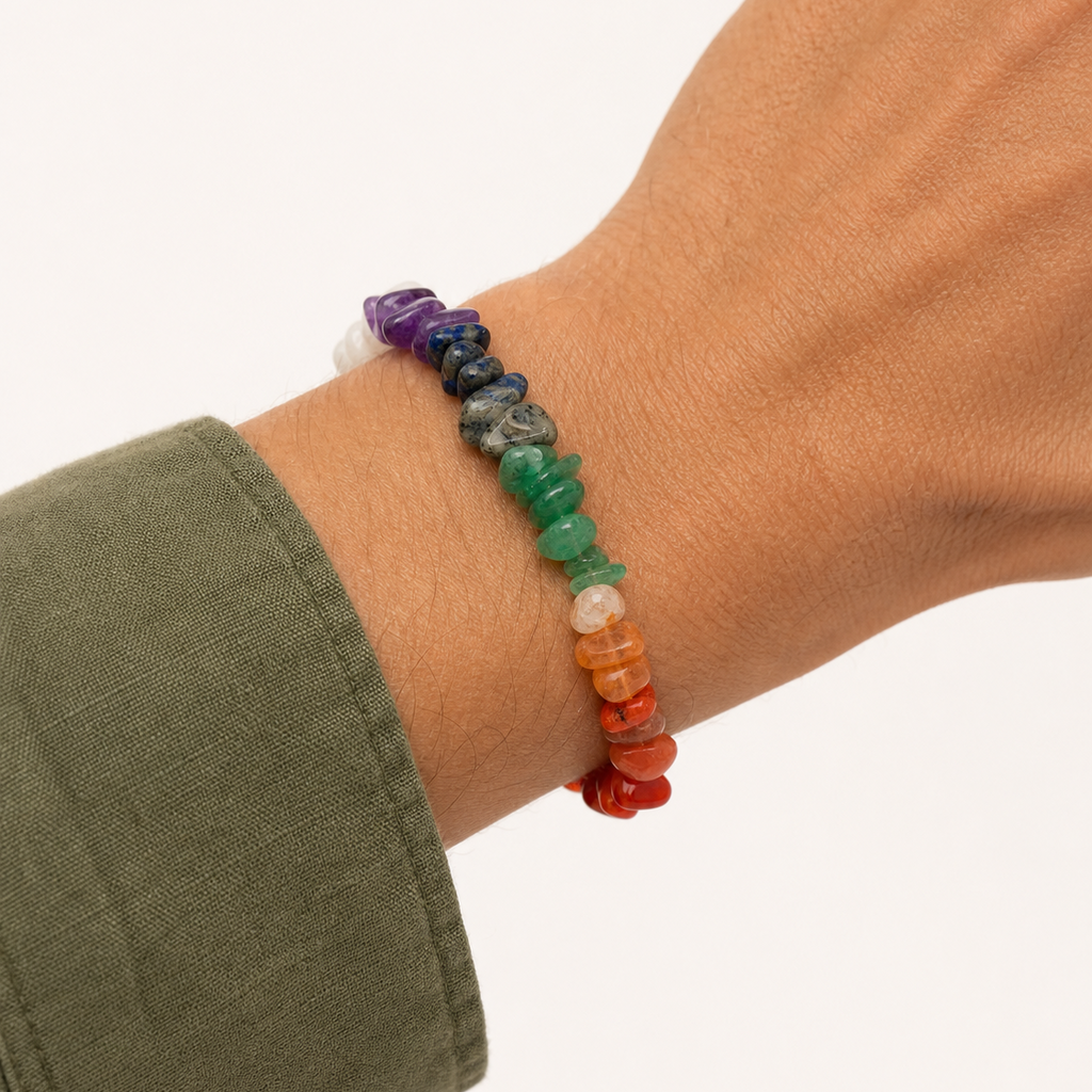 Pulsera Chip de Piedra Natural 7 Chakras