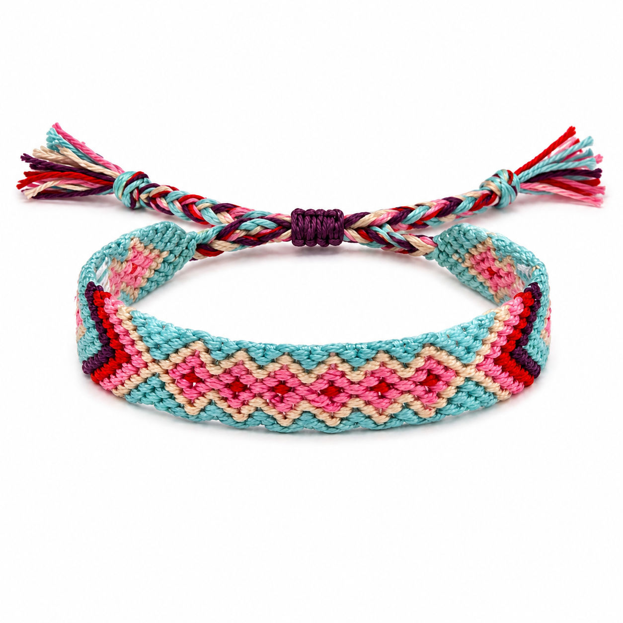 Pulsera de ganchillo multicolor