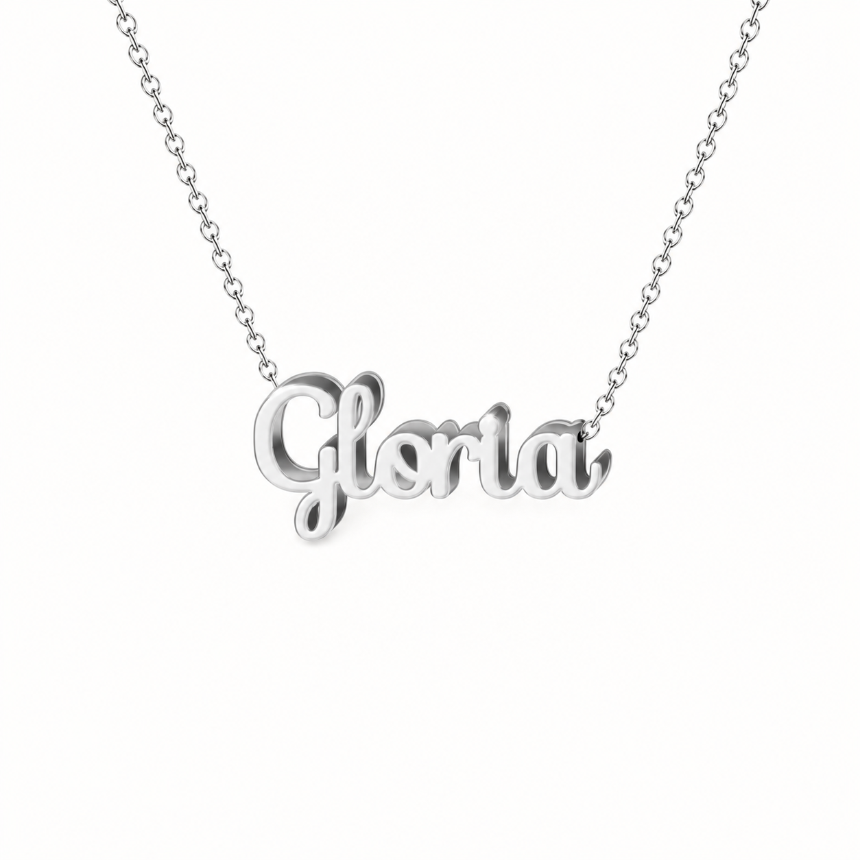 Collar con nombre personalizado Gloria - Plateado - IMAGEN2 V3