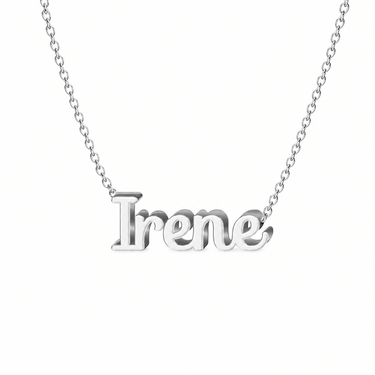 Collar con nombre personalizado Irene - Plateado - IMAGEN2 V3