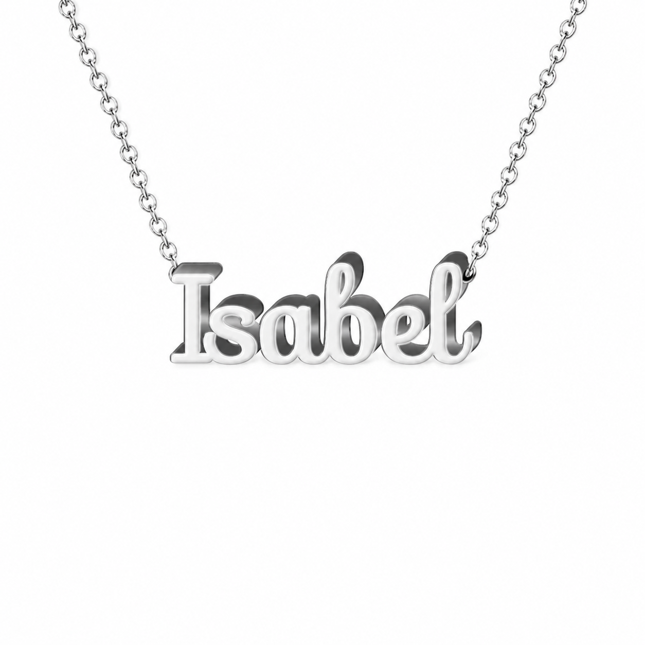 Collar con nombre personalizado Isabel - Plateado - IMAGEN2 V3