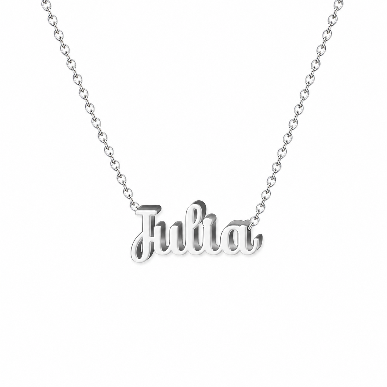 Collar con nombre personalizado Julia - Plateado - IMAGEN2 V3