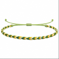 Amazonas - Pulsera Surfista de Hilo Encerado - Verde y Amarillo cotigo