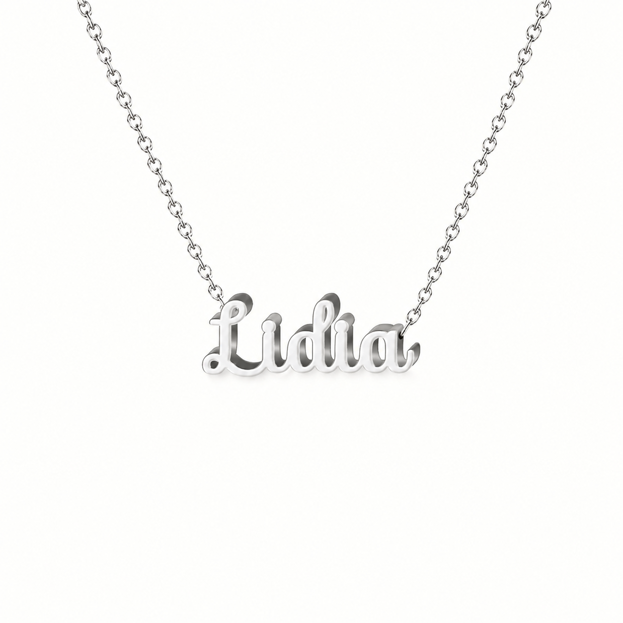 Collar con nombre personalizado Lidia - Plateado - IMAGEN2 V3