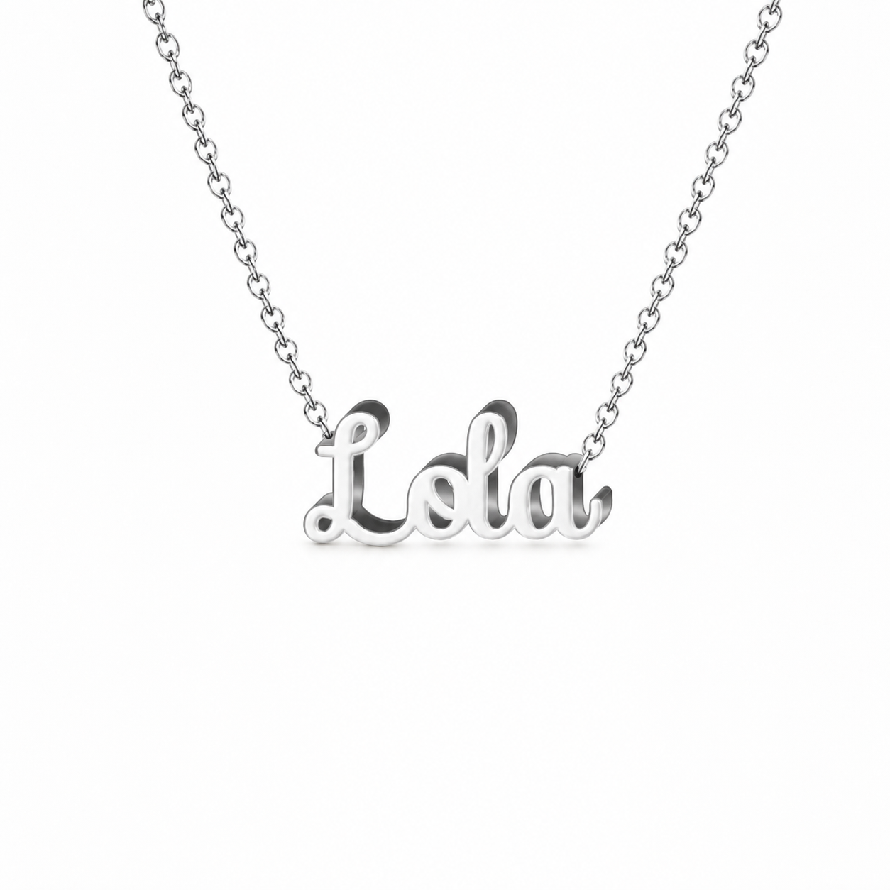 Collar con nombre personalizado Lola - Plateado - IMAGEN2 V3