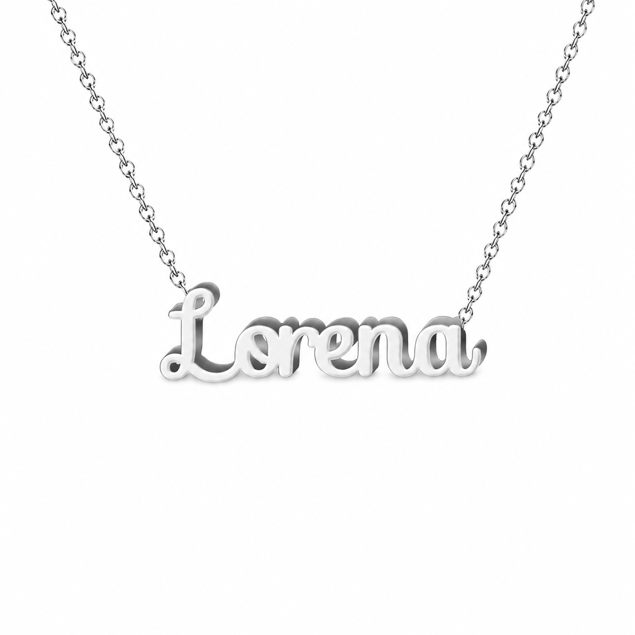Collar con nombre personalizado Lorena - Plateado - IMAGEN2 V3