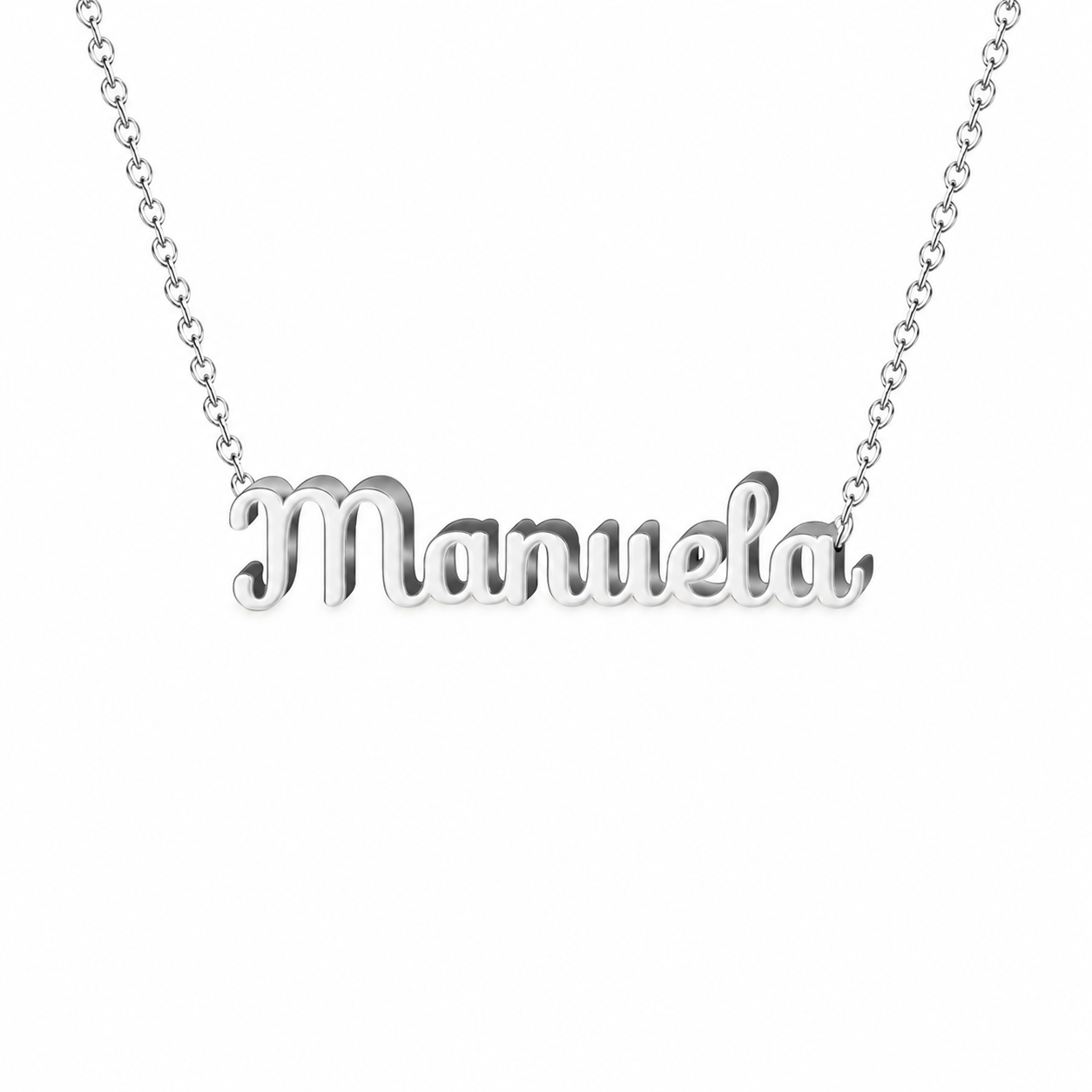 Collar con nombre personalizado Manuela - Plateado - IMAGEN2 V3