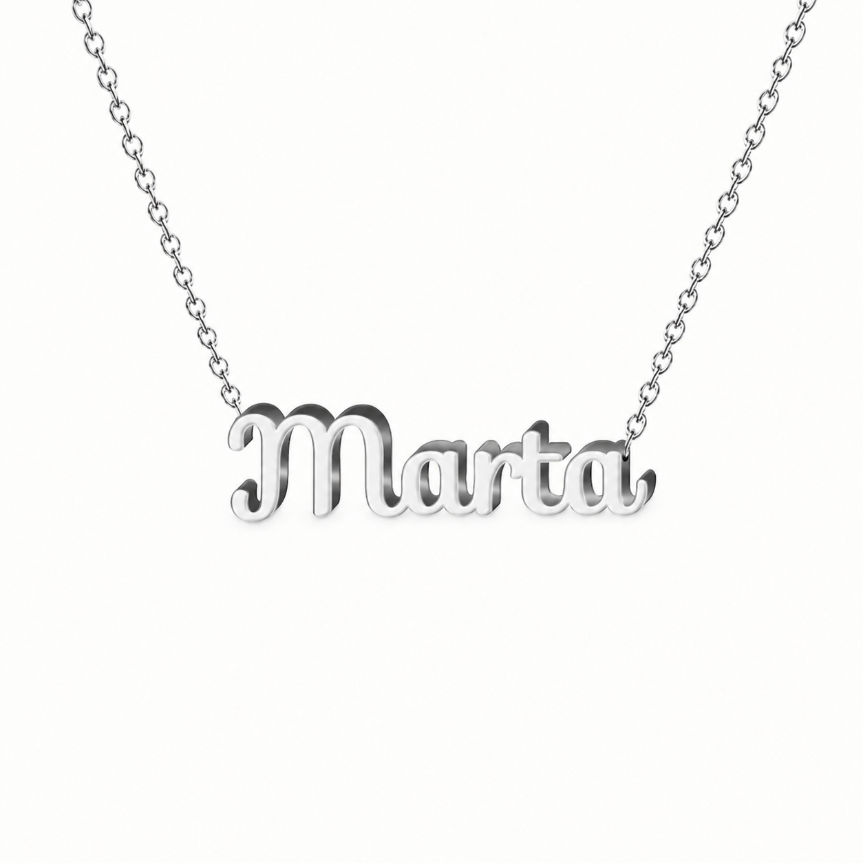 Collar con nombre personalizado Marta - Plateado - IMAGEN2 V3