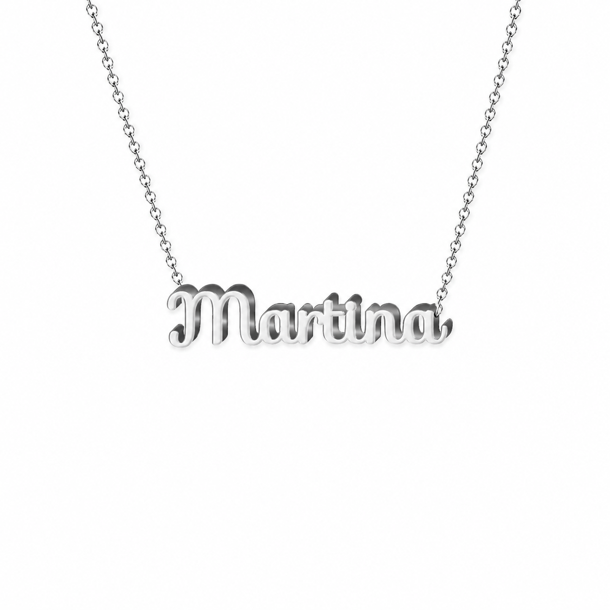 Collar con nombre personalizado Martina - Plateado - IMAGEN2 V3