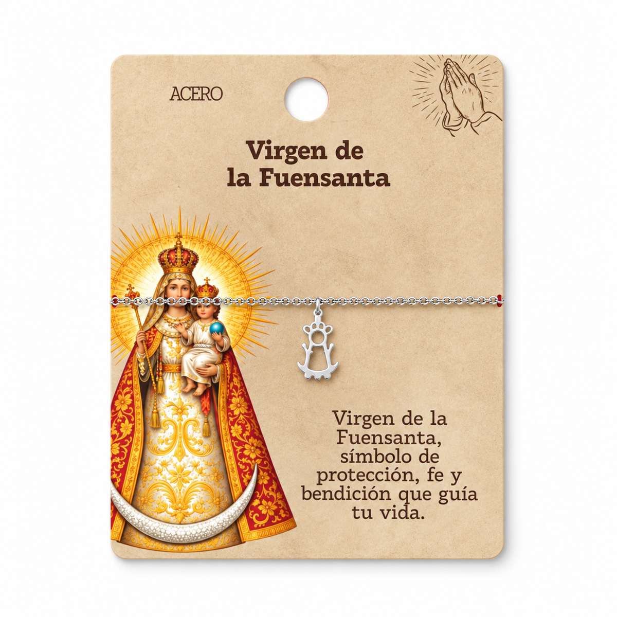 Referencia 25749, producto con tarjeta; imagen editada con IA