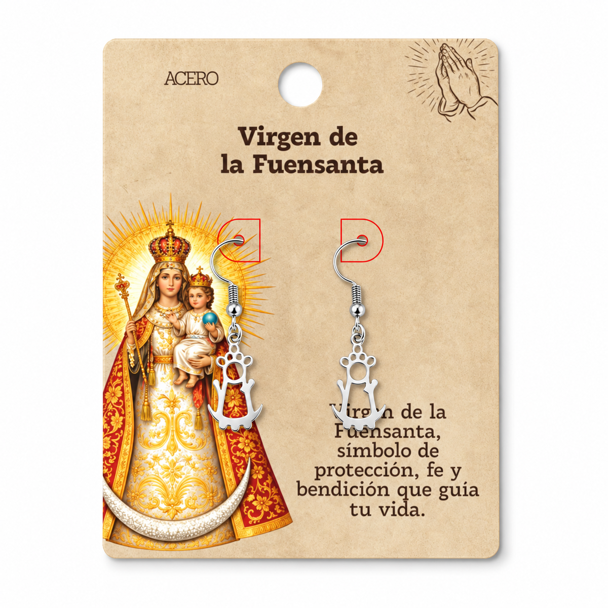 Referencia 25751, producto con tarjeta; imagen editada con IA