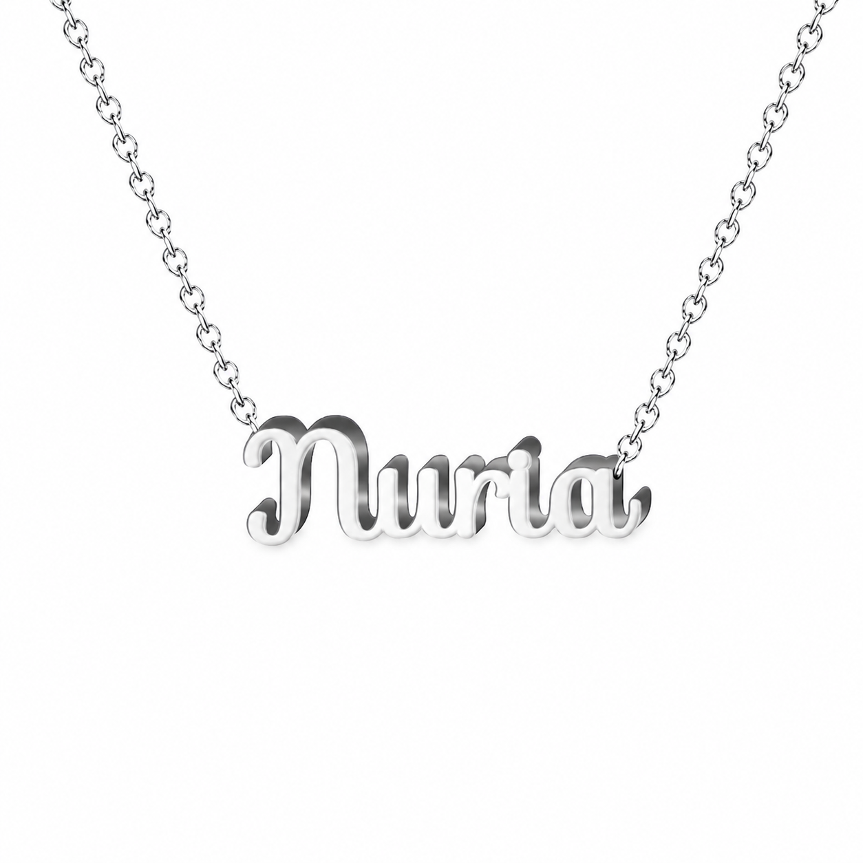 Collar con nombre personalizado Nuria - Plateado - IMAGEN2 V3