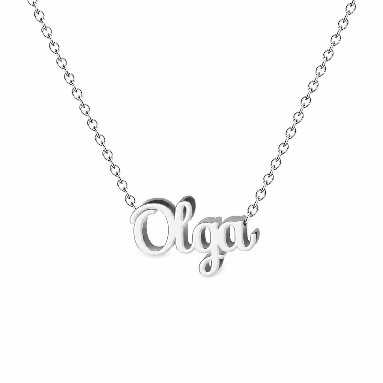 Collar con nombre personalizado Olga - Plateado - IMAGEN2 V3