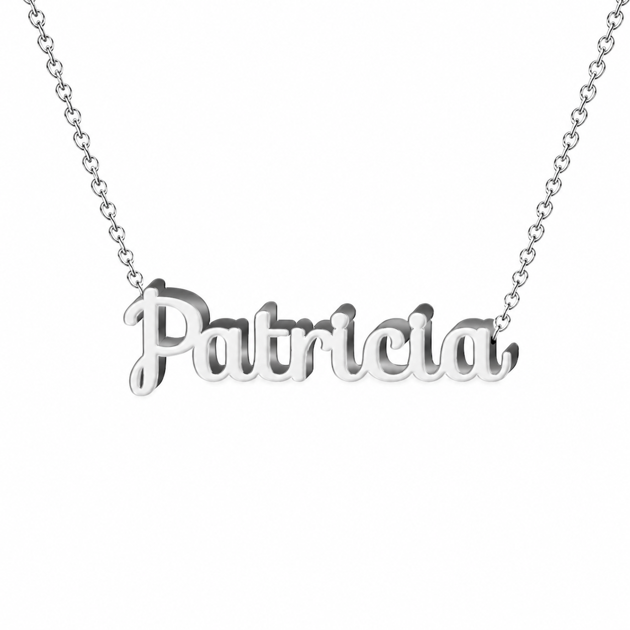 Collar con nombre personalizado Patricia - Plateado - IMAGEN2 V3